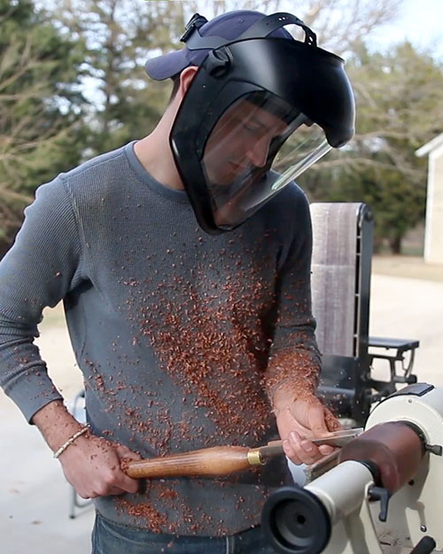 Working on the lathe